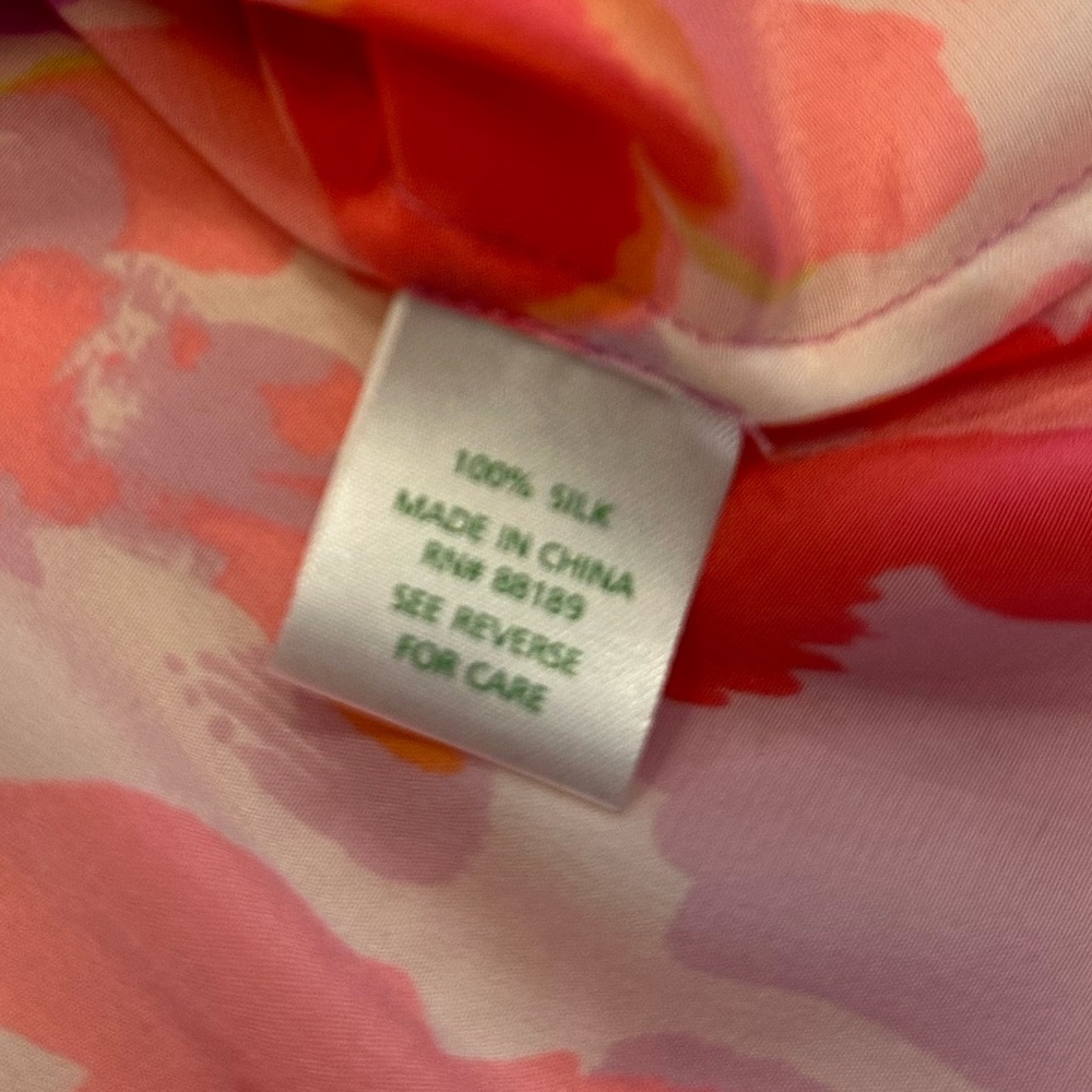 Lilly Pulitzer Silk Elsa Woman’s Blouse Pink and Purple size Large - Picture 5 of 5